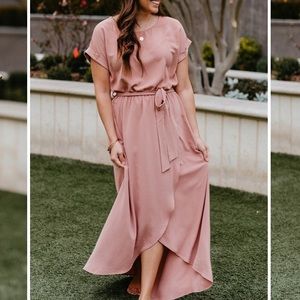 Pink float maxi dress